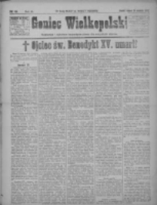Goniec Wielkopolski: najtańsze pismo codzienne dla wszystkich stanów 1922.01.24 R.45 Nr19
