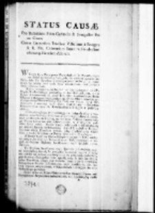 Status causae pro Jllustrissimo Petro Curlandiae et Semigalliae duce citato. Contra Generosum Ernestum Vilhelmum a Bruggen S. R. Mts Camerarium bonorum Stendensium aliorumq haeredem actorem