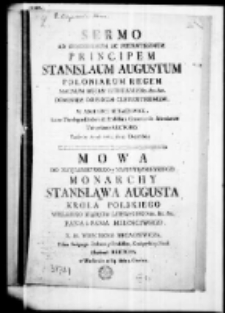 Mowa do Nayjasnieyszego y Naypotężnieyszego Monarchy Stanisława Augusta Krola Polskiego Wielkiego Xiązęcia Litewskiego etc etc Pana a Pana Miłosciwego X. M. Woyciecha Biegacza, Pisma Świętego Doktora i Professora, Krakowskiey Nauk Akademii Rektora. W Warszawie 1764 dnia 9 grudnia