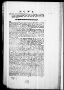 Mowa JW. JP. Jozefa Wybickiego posła z woiew&oacute;dztwa kaliskiego na seym walny Grodzieński jako do examinowania czynnościow Rady Nieustaiącey delegowanego, roku 1784. dnia 20 pazdziernika przez Stanami miana