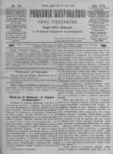 Poradnik Gospodarski. Pismo Tygodniowe. 1906.07.27 R.17 nr30