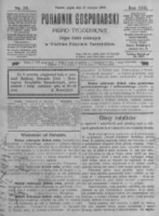 Poradnik Gospodarski. Pismo Tygodniowe. 1906.08.24 R.17 nr34
