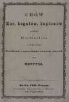 Chów kur, kogutów, kapłonów