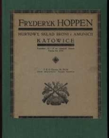 Fryderyk Hoppen - Hurtowy skład broni i amunicji - Katowice
