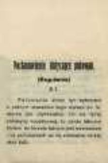 Postanowienie dotyczące polowań