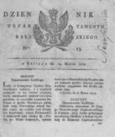Dziennik Departamentu Kaliskiego. 1809.03.29 nr13