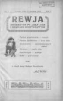 Rewja: informator po lokalach i miejscach rozrywkowych 1928.12.22 R.1 Nr2