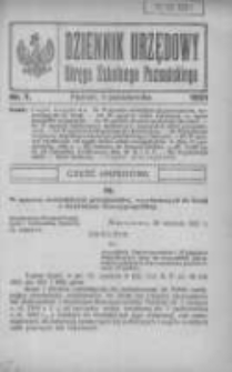 Dziennik Urzędowy Okręgu Szkolnego Poznańskiego 1921.10.01 Nr7