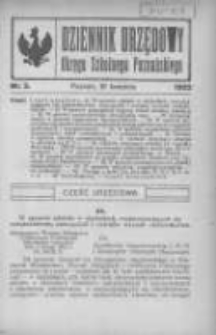 Dziennik Urzędowy Okręgu Szkolnego Poznańskiego 1922.04.10 Nr3