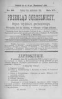 Przegląd Gorzelniczy. Organ Wydziału Gorzelniczego. 1898 R.4 nr10