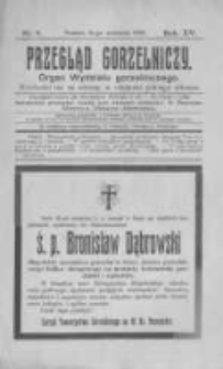 Przegląd Gorzelniczy. Organ Wydziału Gorzelniczego. 1909 R.15 nr9