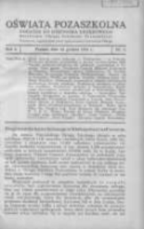 Oświata Pozaszkolna: dodatek do Dziennika Urzędowego Kuratorjum Okręgu Szkolnego Poznańskiego: poświęcony zagadnieniom pracy społeczno-oświatowej na terenie Okręgu 1934.12.22 R.2 Nr3