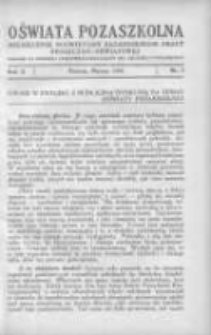 Oświata Pozaszkolna: miesięcznik poświęcony zagadnieniom pracy społeczno-oświatowej: dodatek do Dziennika Urzędowego Kuratorium Okręgu Szkolnego Poznańskiego 1935 marzec R.2 Nr3