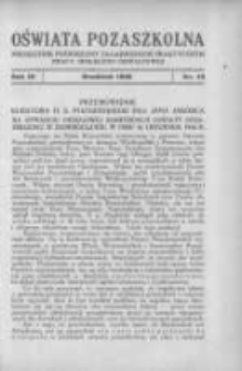 Oświata Pozaszkolna: miesięcznik poświęcony zagadnieniom praktycznym pracy społeczno-oświatowej 1936 grudzień R.3 Nr12