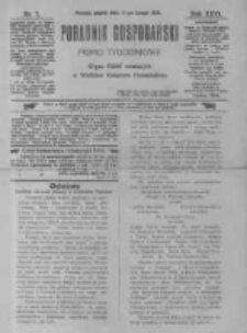 Poradnik Gospodarski. Pismo Tygodniowe. 1915.02.12 R.26 nr7