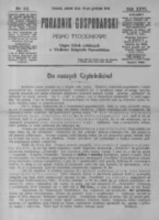 Poradnik Gospodarski. Pismo Tygodniowe. 1915.12.10 R.26 nr50