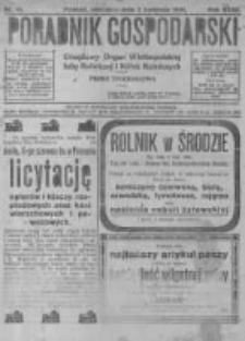 Poradnik Gospodarski. Pismo Tygodniowe. 1921.04.03 R.32 nr14