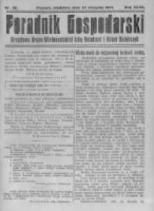 Poradnik Gospodarski. Pismo Tygodniowe. 1921.08.27 R.32 nr35