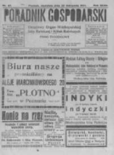 Poradnik Gospodarski. Pismo Tygodniowe. 1921.11.20 R.32 nr47