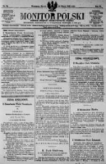Monitor Polski. Dziennik Urzędowy Rzeczypospolitej Polskiej. 1923.03.30 R.6 nr74