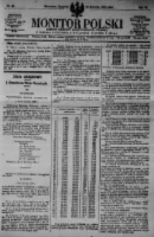 Monitor Polski. Dziennik Urzędowy Rzeczypospolitej Polskiej. 1923.04.19 R.6 nr89