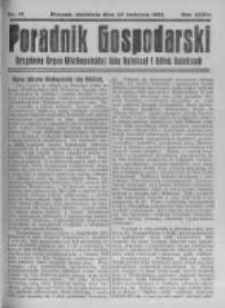 Poradnik Gospodarski. Pismo Tygodniowe. 1922.04.23 R.33 nr17