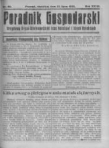 Poradnik Gospodarski. Pismo Tygodniowe. 1922.07.23 R.33 nr30