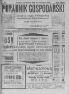 Poradnik Gospodarski. Pismo Tygodniowe. 1922.09.10 R.33 nr37
