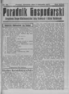Poradnik Gospodarski. Pismo Tygodniowe. 1922.11.05 R.33 nr45