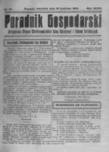Poradnik Gospodarski. Pismo Tygodniowe. 1923.04.15 R.34 nr15