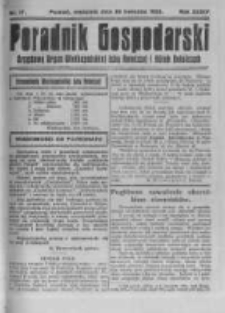 Poradnik Gospodarski. Pismo Tygodniowe. 1923.04.29 R.34 nr17