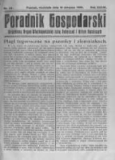 Poradnik Gospodarski. Pismo Tygodniowe. 1923.08.19 R.34 nr33