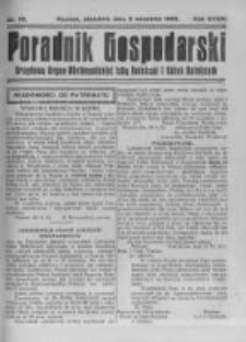 Poradnik Gospodarski. Pismo Tygodniowe. 1923.09.02 R.34 nr35