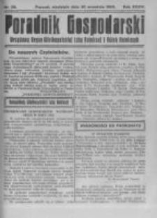 Poradnik Gospodarski. Pismo Tygodniowe. 1923.09.30 R.34 nr39