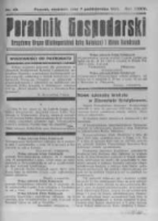 Poradnik Gospodarski. Pismo Tygodniowe. 1923.10.07 R.34 nr40