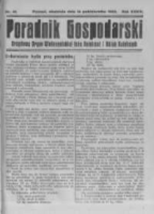 Poradnik Gospodarski. Pismo Tygodniowe. 1923.10.14 R.34 nr41