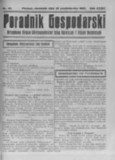 Poradnik Gospodarski. Pismo Tygodniowe. 1923.10.28 R.34 nr43
