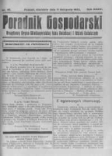 Poradnik Gospodarski. Pismo Tygodniowe. 1923.11.11 R.34 nr45