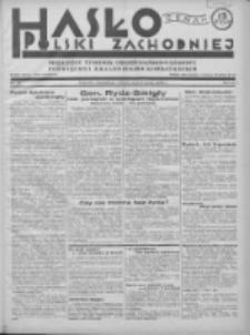 Hasło Polski Zachodniej: niezależny tygodnik chrześcijańsko-narodowy poświęcony zagadnieniom kombatanckim 1936.05.03 R.3 Nr18