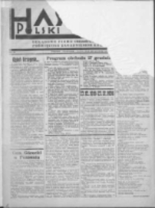 Hasło Polski Zachodniej: niezależny tygodnik chrześcijańsko-narodowy poświęcony zagadnieniom kombatanckim 1936.12.20 R.3 Nr47