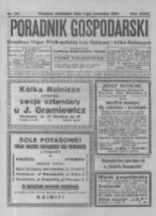 Poradnik Gospodarski. Pismo Tygodniowe. 1924.06.01 R.35 nr22