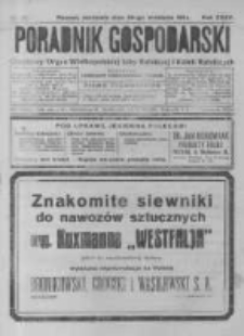 Poradnik Gospodarski. Pismo Tygodniowe. 1924.09.28 R.35 nr39