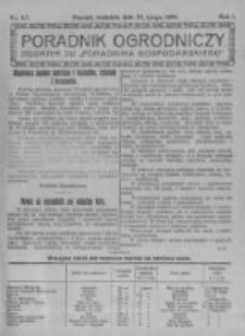 Poradnik Ogrodniczy. 1920.02.22 R.1 nr6-7