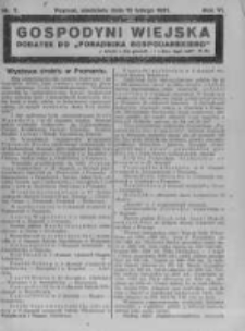 Gospodyni Wiejska. 1921.02.13 R.6 nr7