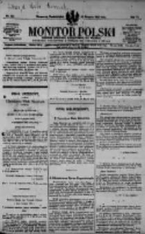 Monitor Polski. Dziennik Urzędowy Rzeczypospolitej Polskiej. 1923.08.20 R.6 nr187