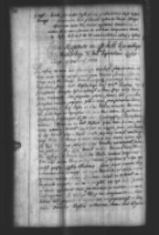 Copia responsu na list Piotra Ernesta Kczewskiego wdy malborskiego do Jerzego Antoniego Warszyckiego kasztellana łęczyckiego die 20 Mar. 1703