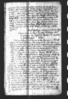 Copia listu od Kazimierza Jana Opalińskiego Xiędza Biskupa Chełminskiego do Xiążęcia kardynała Michała Radziejowskiego 30 9bris w Starogrodzie 1691
