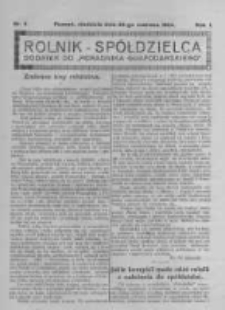 Rolnik Sp&oacute;łdzielca. 1924.06.22 R.1 nr6