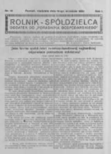 Rolnik Sp&oacute;łdzielca. 1924.09.14 R.1 nr12