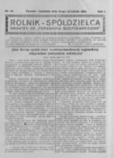 Rolnik Spółdzielca. 1924.09.14 R.1 nr12